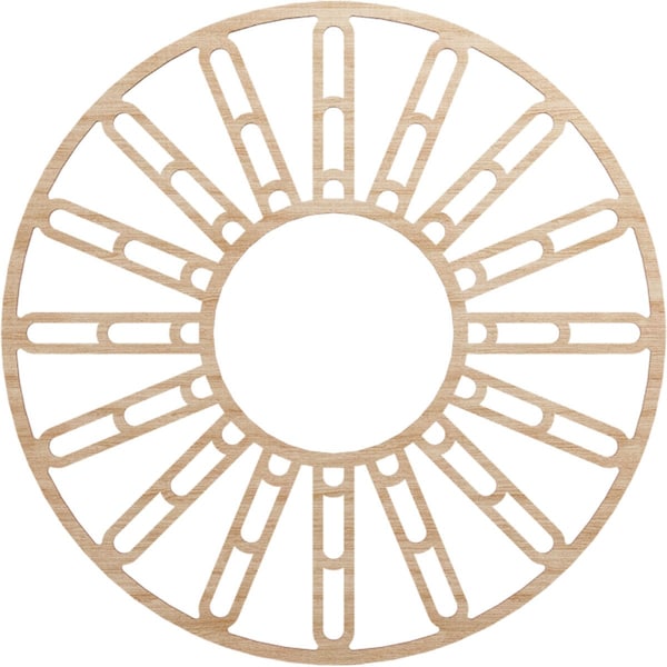Ekena Millwork Hale Wood Fretwork Pierced Ceiling Medallion, Alder, 32"OD x 11 5/8"ID x 1/4"T CMWP32X32X0250HHAL - main